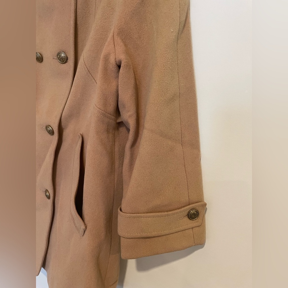 Mackintosh vintage Camel Double-Breasted 100% wool Pea Coat - Picture 5 of 12
